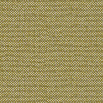 Hallingdal 65 fabric sample, olive green woven texture, dense speckled pattern with beige threads, lapalma label visible.