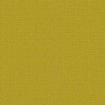 Hallingdal 65 Kvadrat fabric sample, muted golden yellow, dense woven texture with a regular grid pattern of vertical and horizontal threads.