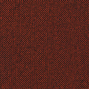 Hallingdal 65 fabric sample, orange wool blend, with a dense dotted texture and charcoal speckles; Lapalma collection, code 596.