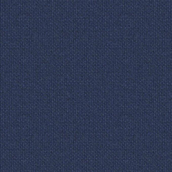 Hallingdal 65 fabric sample, deep blue woven textile, matte finish with printed label detailing material and color code 764.