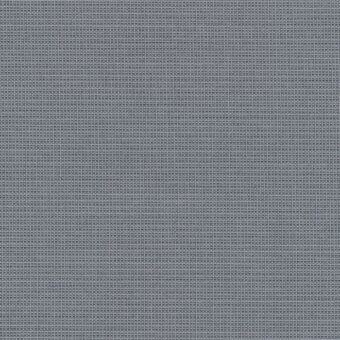 Gray woven textile with grid texture, displaying a matte finish and subtle tonal variations; linen or blend material sample.