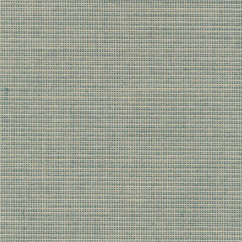 Woven fabric texture, muted beige and pale blue, uniform grid pattern with square openings, matte finish, lapalma naveli 923 sample.