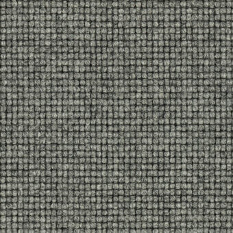 Gray textured fabric sample displaying a square grid pattern with a raised pile and visible rectilinear weave structure.