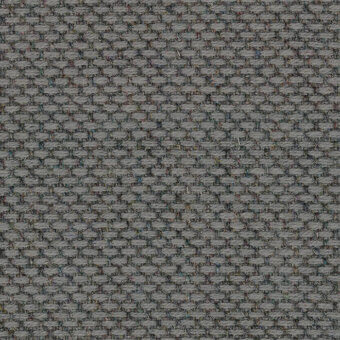 Woven fabric texture, muted gray with heathered effect, features a geometric pattern and flecks of red, green, and blue; labeled “re wool kvadrat”.