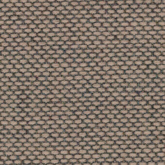 Re Wool Kvadrat fabric sample, beige and gray woven texture, horizontal oval pattern, dense matte finish, linear structure.