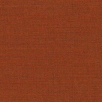Terracotta fabric swatch with a tightly woven, granular texture; matte finish, likely linen or natural fiber, Remix 3 fabric by Kvadrat.