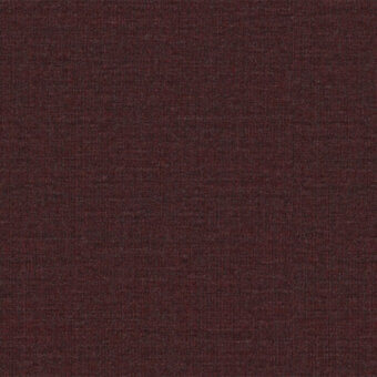 Burgundy woven fabric texture, dense pile with granular surface, Kvadrat Remix3 662 sample label visible, muted tone, minimal sheen.