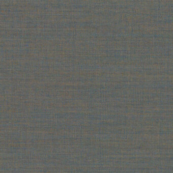 Woven fabric swatch in muted gray with brown and blue threads, heathered texture, dense matte weave, lapalma remix3 722 kvadrat label.