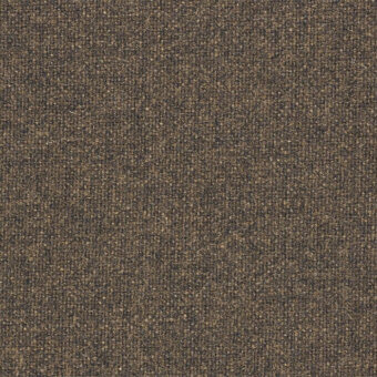 Lapalma Kvadrat Tonica2 fabric sample, heathered brown weave with gold flecks, matte texture, identified as “tonica2 383” collaboration.