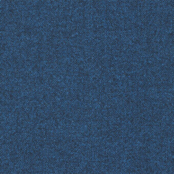 Blue fabric sample with dense, granular texture; tightly woven loop or cut pile creates nuanced depth and uniform indigo coloration.