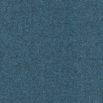 Teal blue fabric sample with a dense, granular texture and heathered tonal variations; finely woven, short pile, solid color, even lighting.