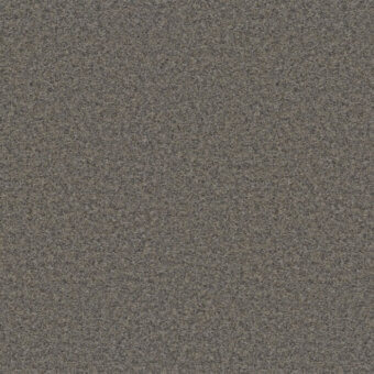 Gray textured fabric sample displaying a mottled, granular surface with subtle beige tones; matte finish, studio shot with product text.