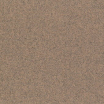 Brown textured fabric sample with granular weave, displaying mottled gray flecks and a matte finish; label reads “lapalma divina melange kvadrat.”