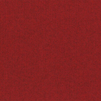 Red fabric swatch displaying a granular woven texture, consistent matte color, and dense substantial material with slight fuzziness.