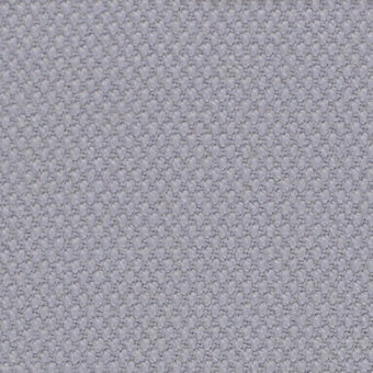 Steelcut fabric texture, gray tone, repeating circular perforations; dense woven pattern with subtle tonal variations and raised surface.