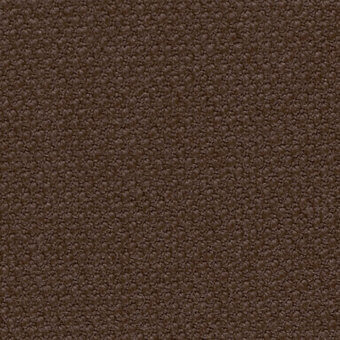 Steelcut Kvadrat fabric sample, deep brown woven texture, short nubby pile, durable matte finish, labeled steelcut3 365.