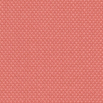 Coral Kvadrat Steelcut fabric texture with looped pile weave, matte finish, and visible label detailing material composition.