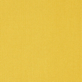 Steelcut Trio Kvadrat fabric sample, muted yellow woven textile, dense matte texture, uniform pattern, natural fiber appearance.