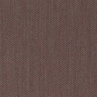 Steelcut Trio Kvadrat fabric, reddish-brown woven texture, small circular pattern, heathered effect, durable matte finish.
