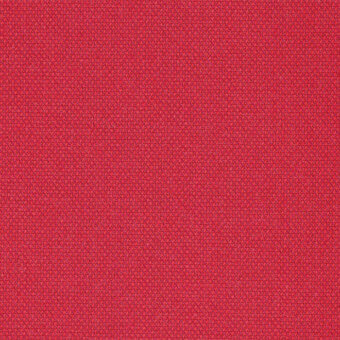Kvadrat Steelcut Trio fabric sample, textured red textile, granular composition, close-up view displaying uniform coloration and material detail.