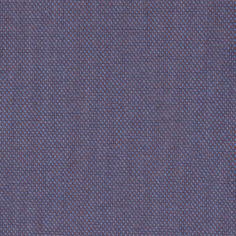 Steelcut Trio Kvadrat fabric sample, heathered cool gray-blue with reddish-brown and light blue speckles, dense textured weave.