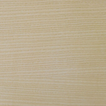 Natural ash wood texture displaying a light beige tone, horizontal grain, and matte finish with closely spaced parallel lines.