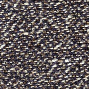 Woven fabric texture, navy blue and beige tweed, dense irregular pattern with heathered effect, matte finish, MDF Italia "dune" fabric.