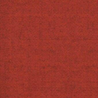 Orange fabric sample, “Perth” collection by MDF Italia, displays a dense granular texture and matte finish with subtle tonal variations.