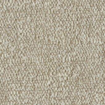 MDF Italia paradise fabric sample in sand color features a dense, nubbed texture with a subtle horizontal ribbed pattern and matte finish.