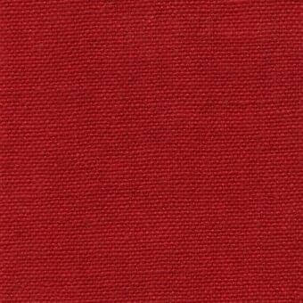 Portofino fabric sample by MDF Italia, red r872 col. 109, displays a dense woven texture with visible fibers and a consistent, saturated red tone.