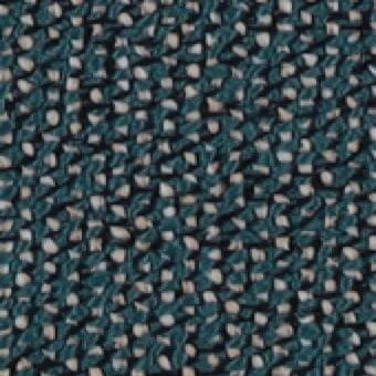Teal geometric fabric texture with woven beige and black elements, dense weave, subtle sheen, and structured chaotic pattern.