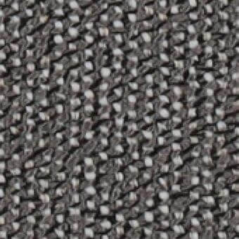 Charcoal gray woven fabric displays a repeating geometric pattern with lighter gray and off-white threads, creating a dense, textured surface.