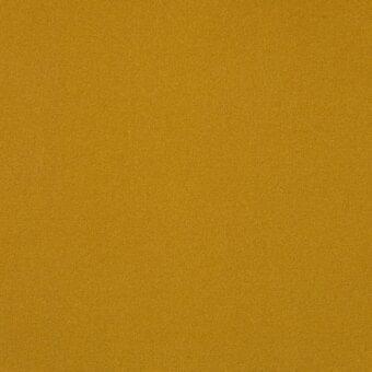 Mustard yellow fabric swatch, “Sunday” collection R568 col. 014, tight woven texture with subtle diagonal rib, matte finish, uniform color.