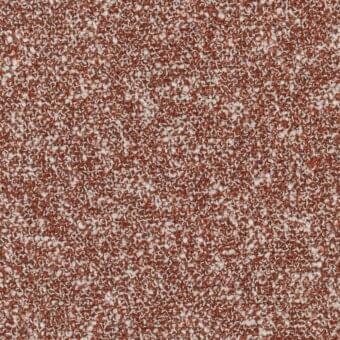 Reddish-brown looped pile fabric sample, Zero line by MDF Italia, features mottled texture with beige highlights and irregular, short loops.