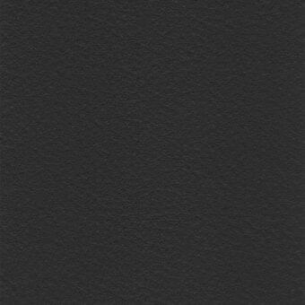 Matte black leather texture sample, MDF Italia R810 collection, exhibiting a fine granular pattern and uniform dark tone.