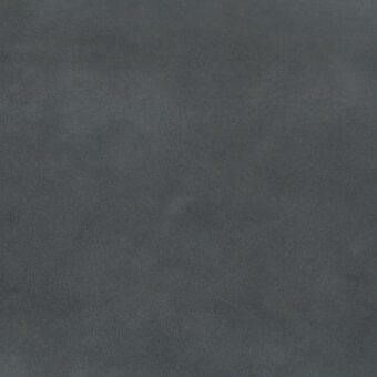 Dark grey nubuck leather sample R822 col. 3401 from MDF Italia, exhibiting a matte, granular texture with tonal variations and a velvety finish.