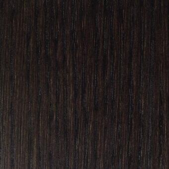 Brown oak wood texture with linear grain, dark tone, and matte finish; MDF Italia material sample X076 shown against a neutral backdrop.