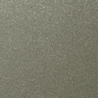 Fine texture paint sample E60 Highland, muted gray with green-beige speckles, matte finish, dense granular texture, uniform application.