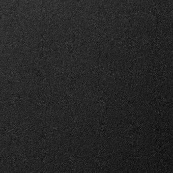 Fine texture paint, deep black, granular matte finish; studio sample displaying uneven particles, Masiero Giardini 2023 collection, code E98.