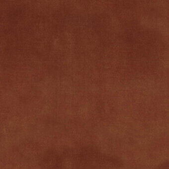 Reddish-brown “rosso mattone” fabric swatch with mottled weave texture, matte finish, and fine linear markings; miniforms “toledo (peplo) 39”.