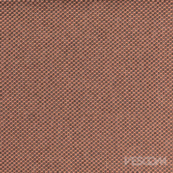 Rosa pink textile sample with repeating rosette motifs, woven texture, and subtle pattern; Vescom Norfolk fabric collection.