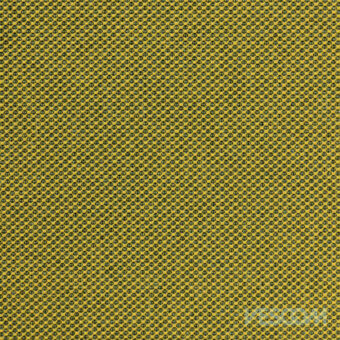 Norfolk Ape Bee fabric, teal and mustard yellow, dense honeycomb and bee repeat pattern, matte woven texture.