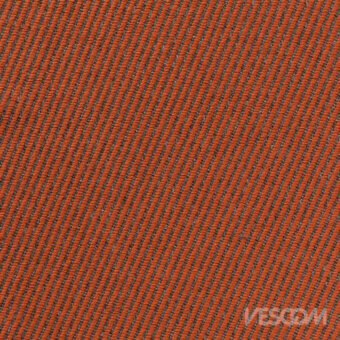 Rosso red woven fabric texture with diagonal ribbing, charcoal gray threads, matte finish, and visible “VESCOM” watermark.
