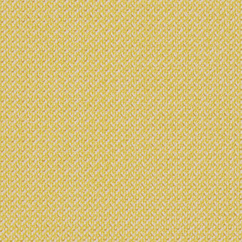 Cleo Lemon fabric sample, pale yellow woven textile, granular texture, subtle pattern, muted tone, durable synthetic material, miniforms collection.