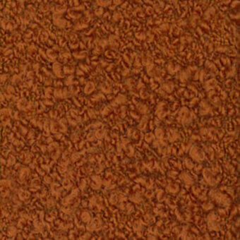 Cloud Nocciola fabric texture sample, brownish-orange looped pile, irregular nubby pattern, miniforms Cloud collection.