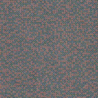 Chaotic texture pattern in gray, orange, green, and blue tones, composed of irregular pixelated shapes with seamless, granular visual structure.