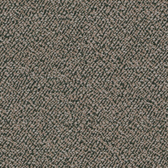 Sera walnut textile sample displaying a speckled brown and gray granular pattern on a muted green background with a matte finish.
