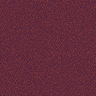 Burgundy speckled fabric texture with vibrant orange interwoven, displaying a granular woven pattern and slightly raised, uneven surface.
