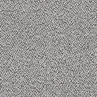 Grayscale woven texture with a dense, granular pattern of medium gray, light gray, and charcoal flecks; resembles a tightly packed, mottled fabric.