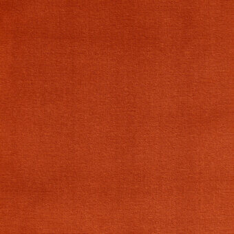Orange velvet fabric swatch with a dense weave and directional nap, labeled “miniforms > fabrics > e > sansone dedar > sansone 26 persia”.